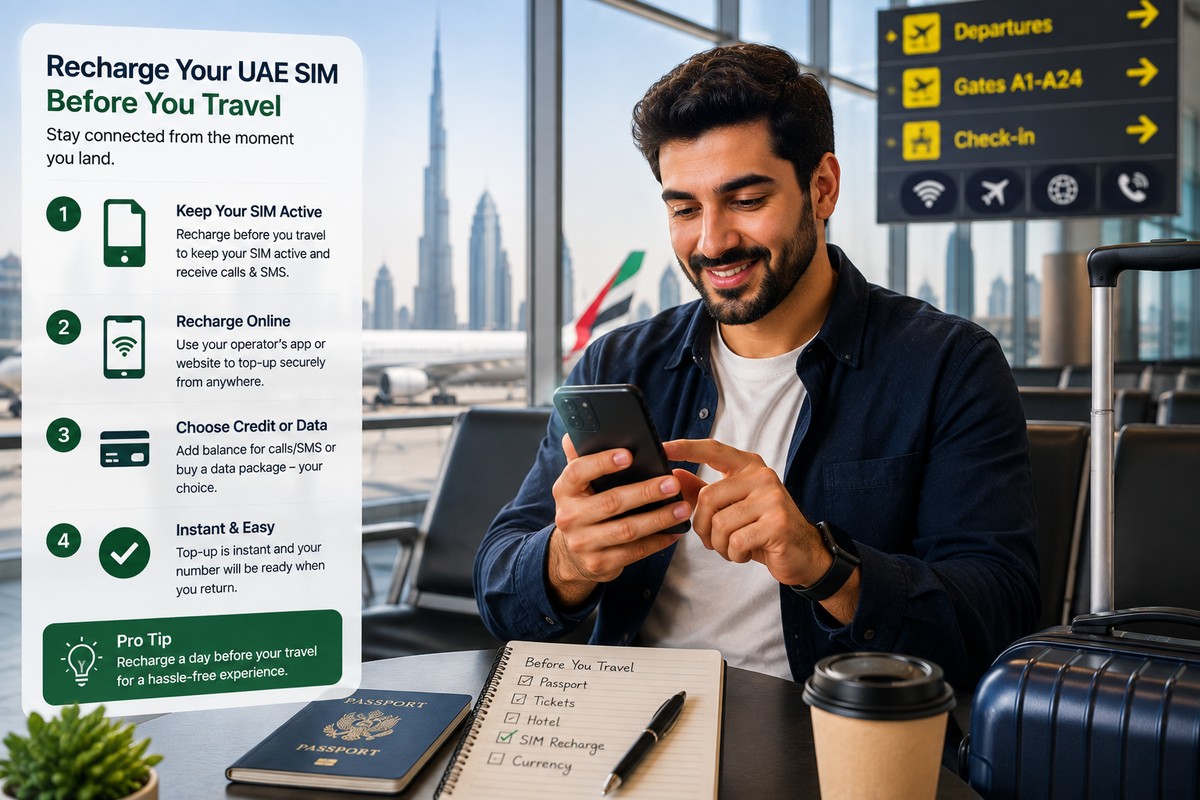Can You Recharge a UAE SIM Before Travelling? A Guide for Returning Residents