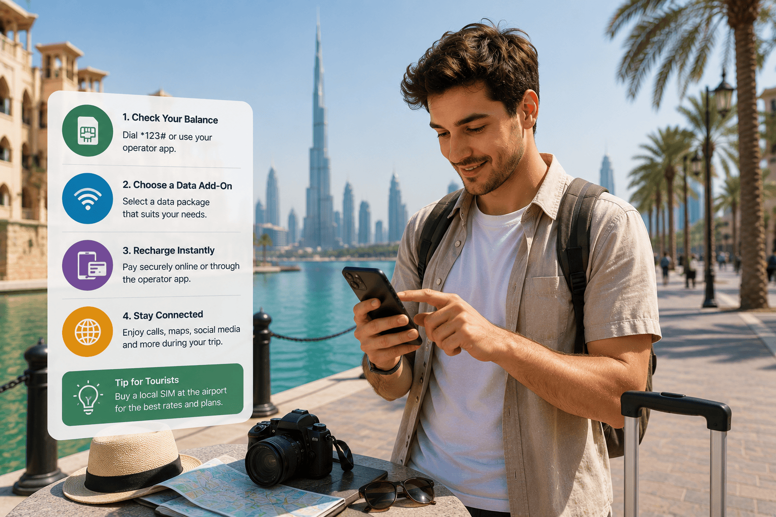 UAE Mobile Recharge for Tourists: What to Do When Your Prepaid Balance Runs Low